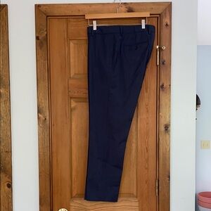 Bonobos Slim Fit Trouser Navy Blue Dress Pant 100% Marzotto Wool